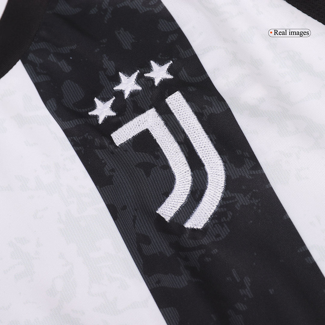 Kid's Juventus Home Soccer Jersey Kit(Jersey+Shorts+Socks) 2024/25 footmaillots.fr