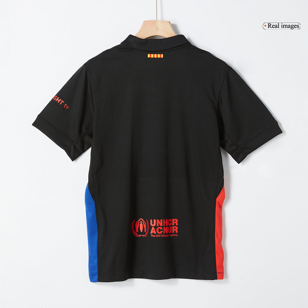 Barcelona Away Soccer Jersey 2024/25 - Spotify Logo Without Text footmaillots.fr