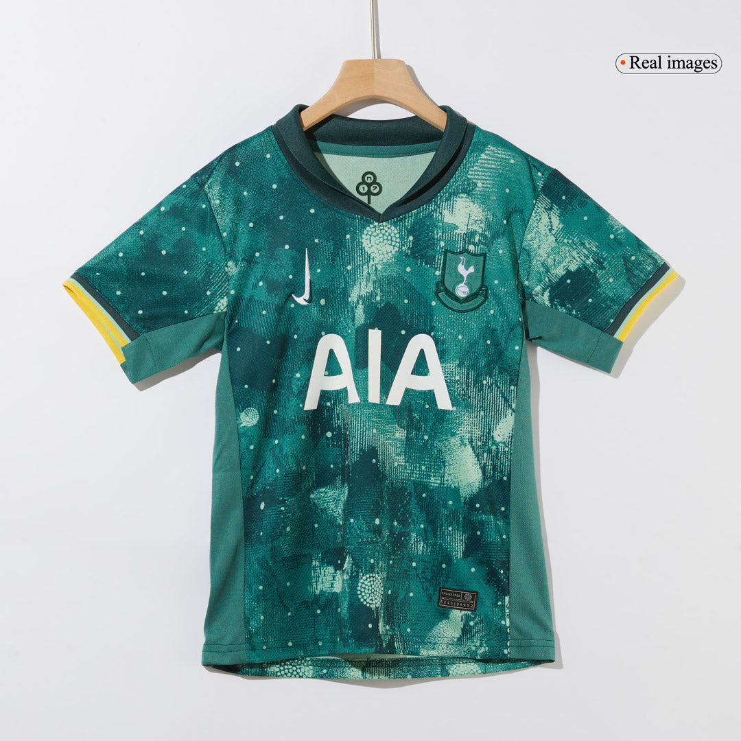 Kid's Tottenham Hotspur Third Away Soccer Jersey Kit(Jersey+Shorts) 2024/25 footmaillots.fr