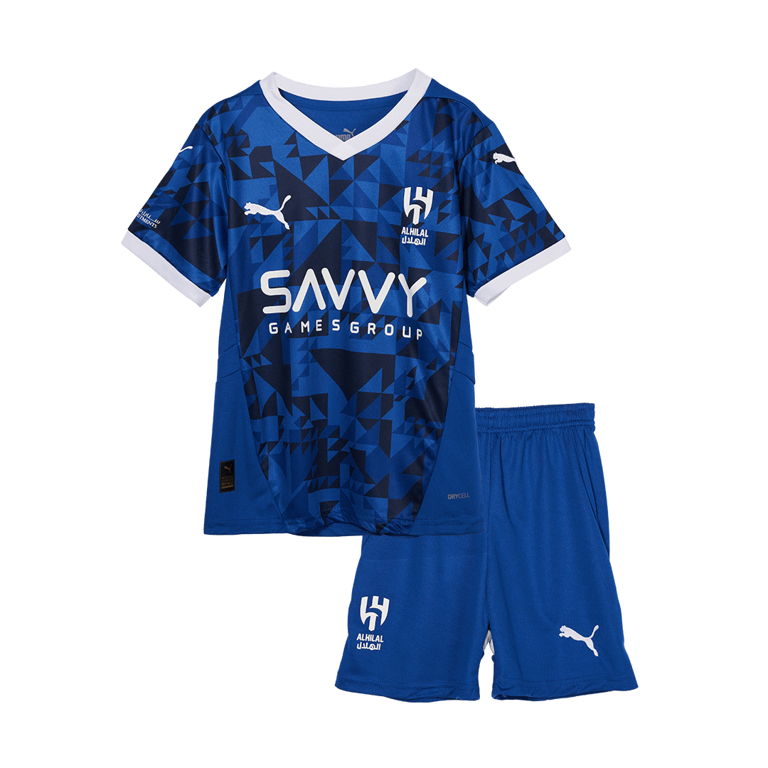 Kid's Al Hilal SFC Home Soccer Jersey Kit(Jersey+Shorts) 2024/25 footmaillots.fr