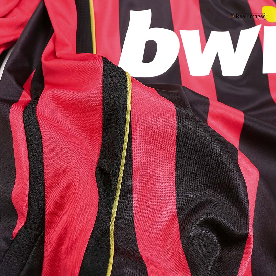 Retro KAKA' #22 2006/07 AC Milan Home Long Sleeve Soccer Jersey footmaillots.fr