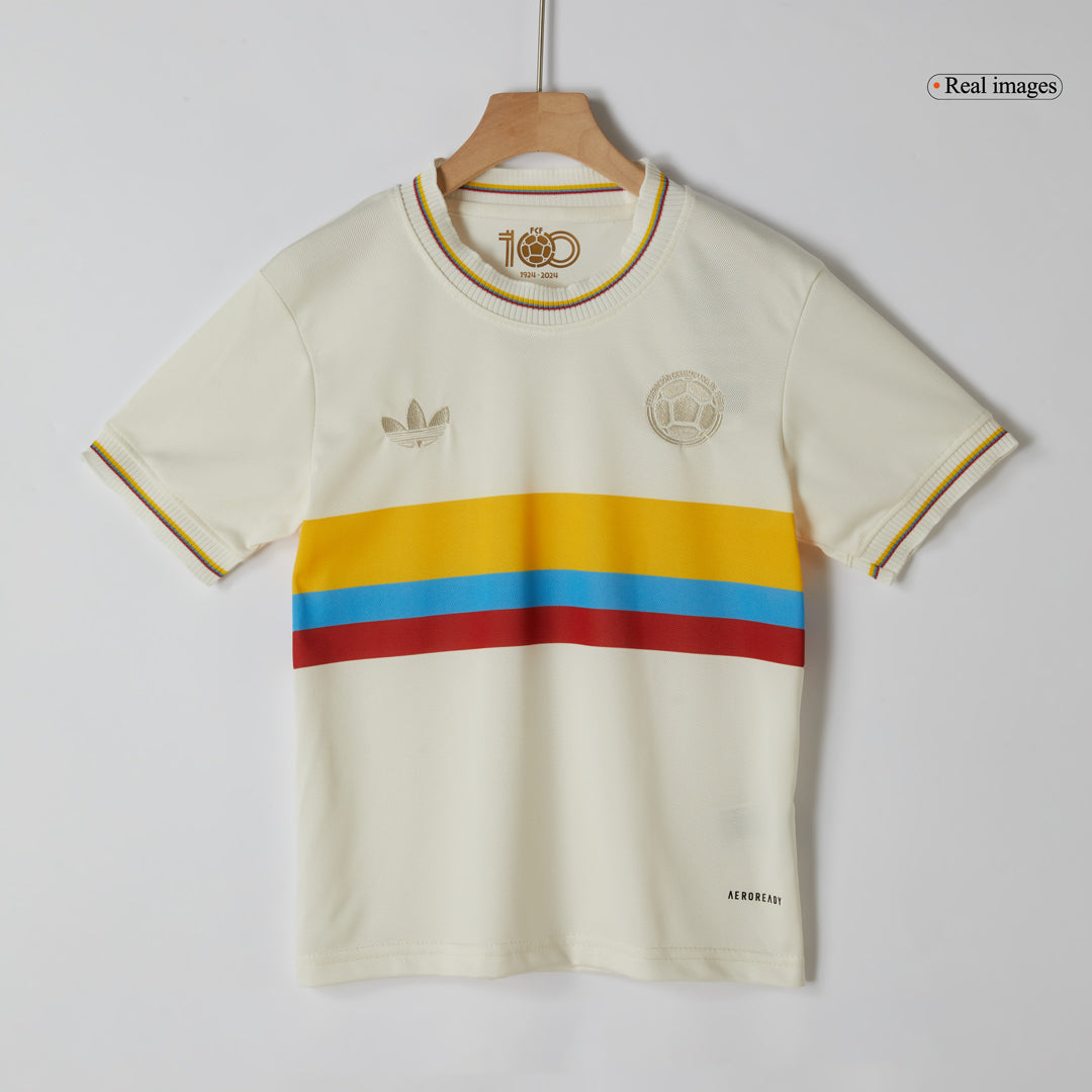 Kid's Colombia Soccer Jersey Kit(Jersey+Shorts) 2024 - 100th Anniversary footmaillots.fr