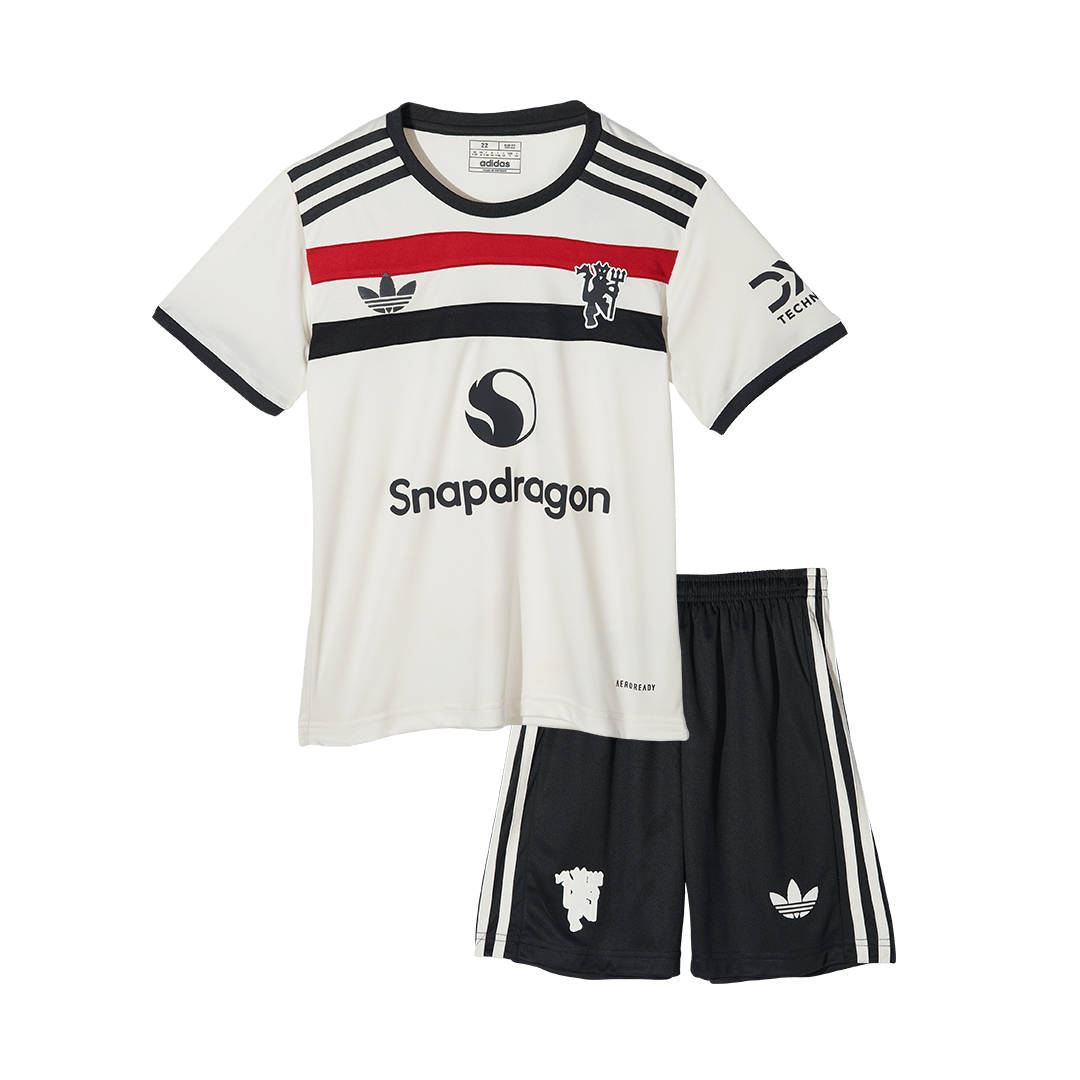 Kid's Manchester United Third Away Soccer Jersey Kit(Jersey+Shorts) 2024/25 footmaillots.fr