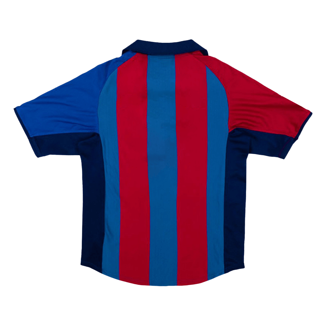 Retro 2001/02 Barcelona Home Soccer Jersey footmaillots.fr
