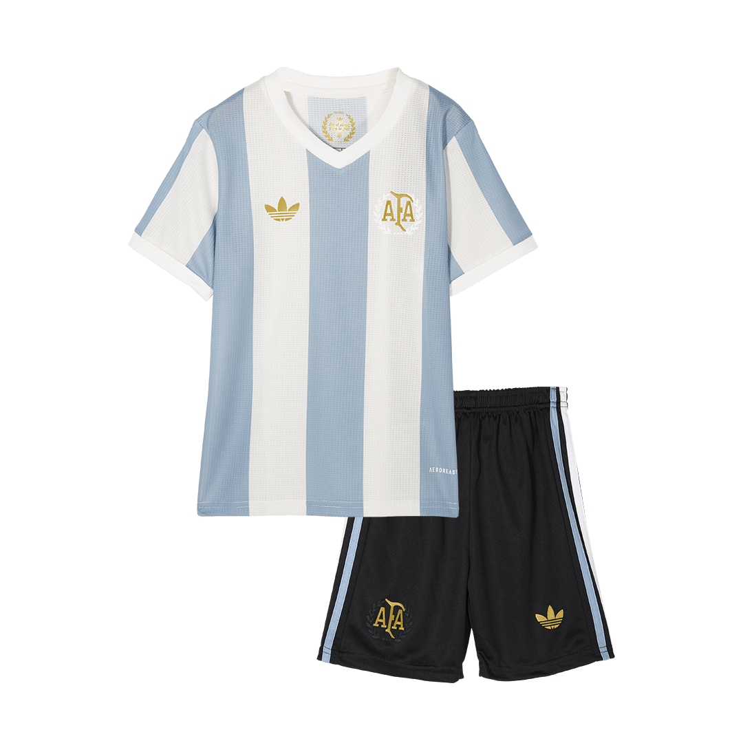 Kid's Argentina Soccer Jersey Kit(Jersey+Shorts) 2024 - 50th Anniversary footmaillots.fr