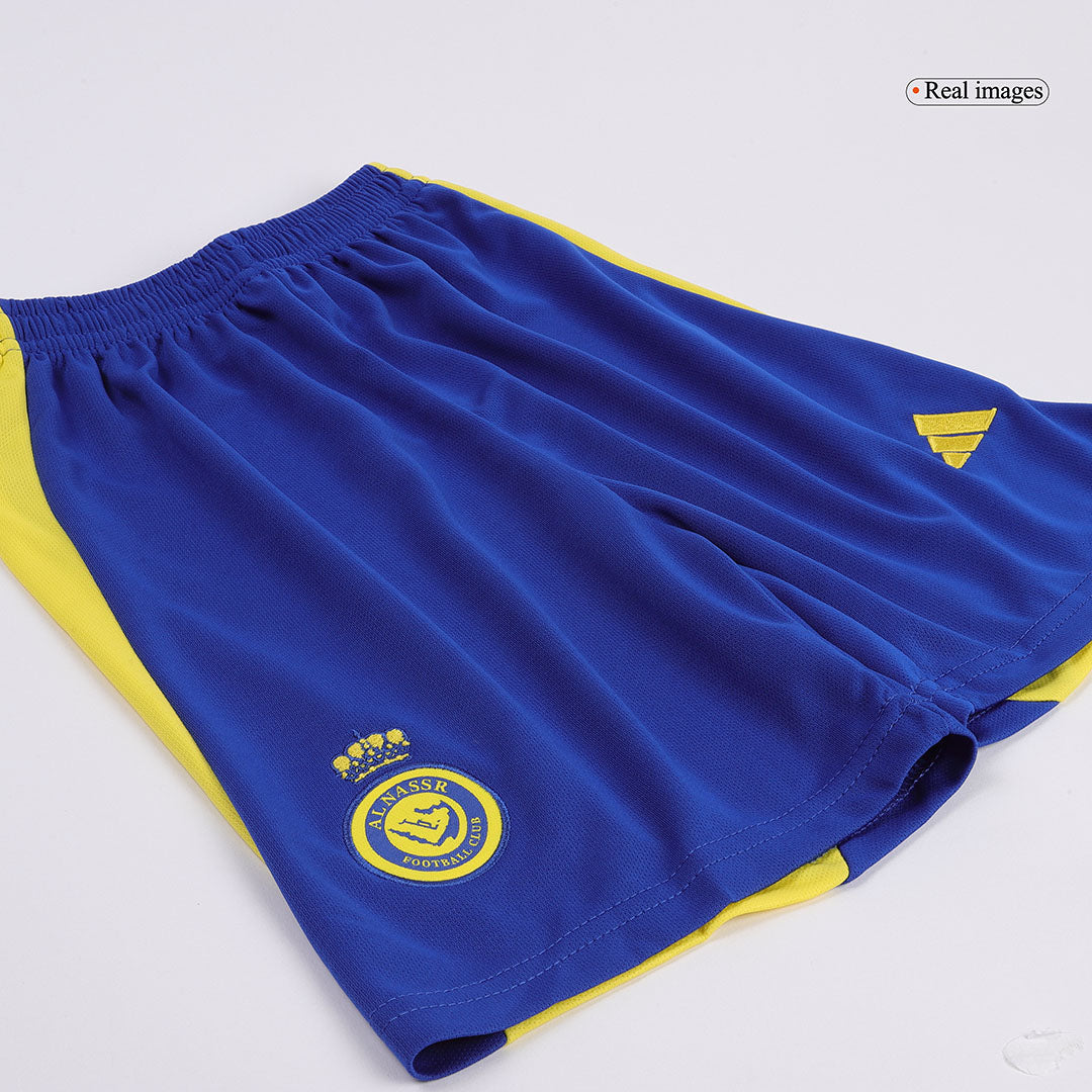 Kid's RONALDO #7 Al Nassr Home Soccer Jersey Kit(Jersey+Shorts) 2024/25 - ACL footmaillots.fr