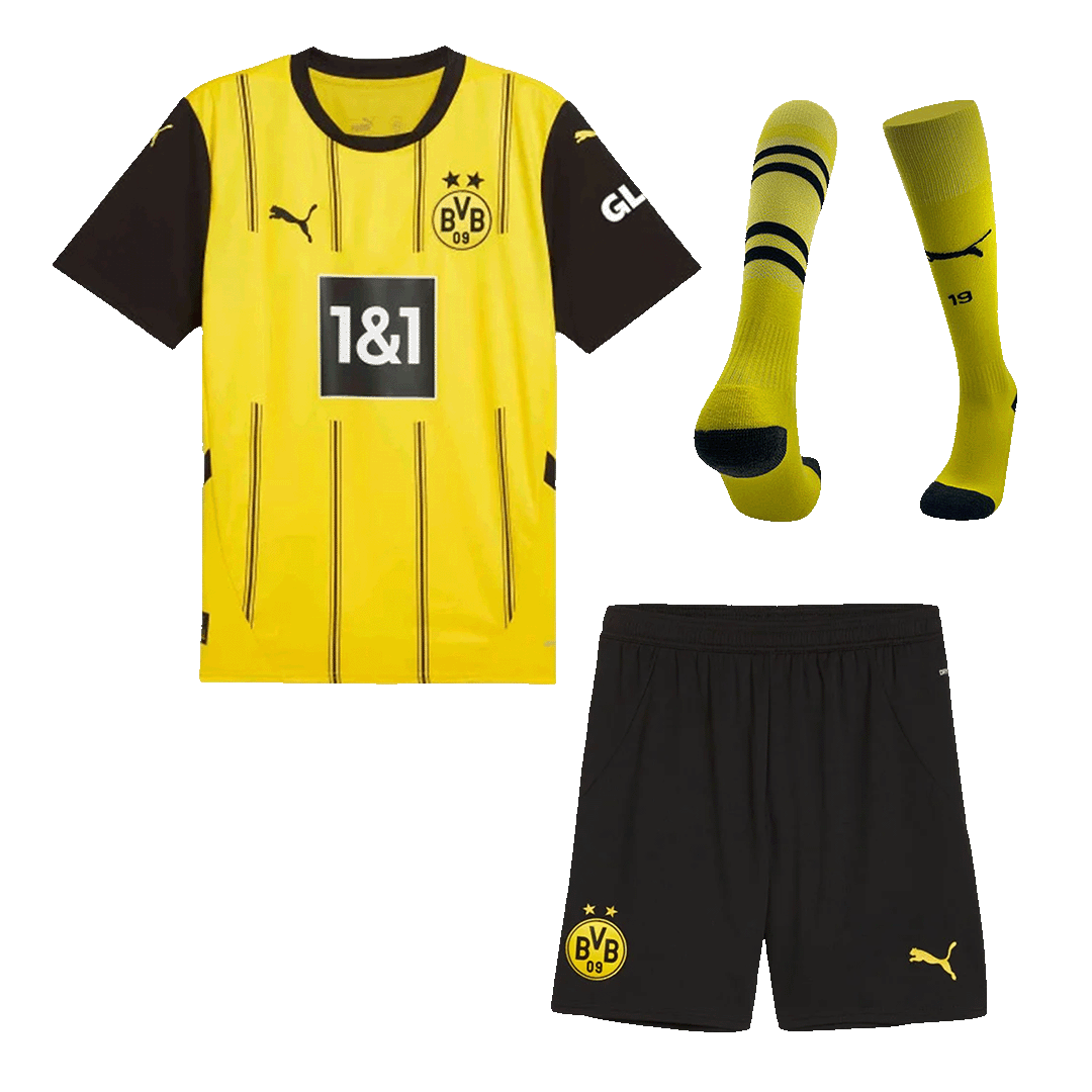 Borussia Dortmund Home Soccer Jersey Kit(Jersey+Shorts+Socks) 2024/25 footmaillots.fr