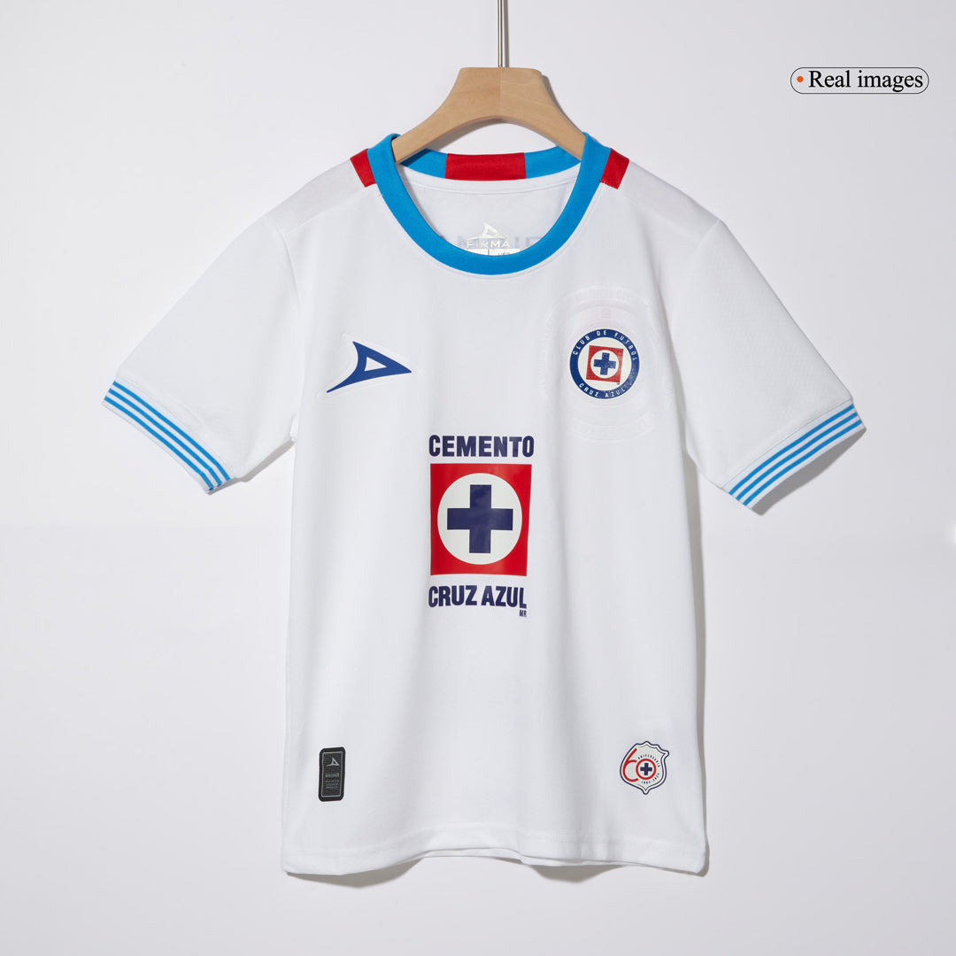 Kid's Cruz Azul Away Soccer Jersey Kit(Jersey+Shorts) 2024/25 footmaillots.fr