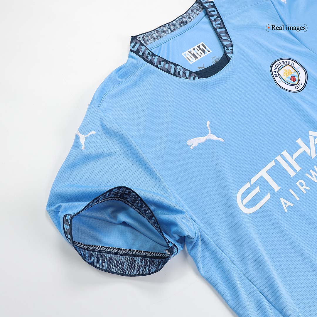 DE BRUYNE #17 Manchester City Home Soccer Jersey 2024/25 - UCL footmaillots.fr
