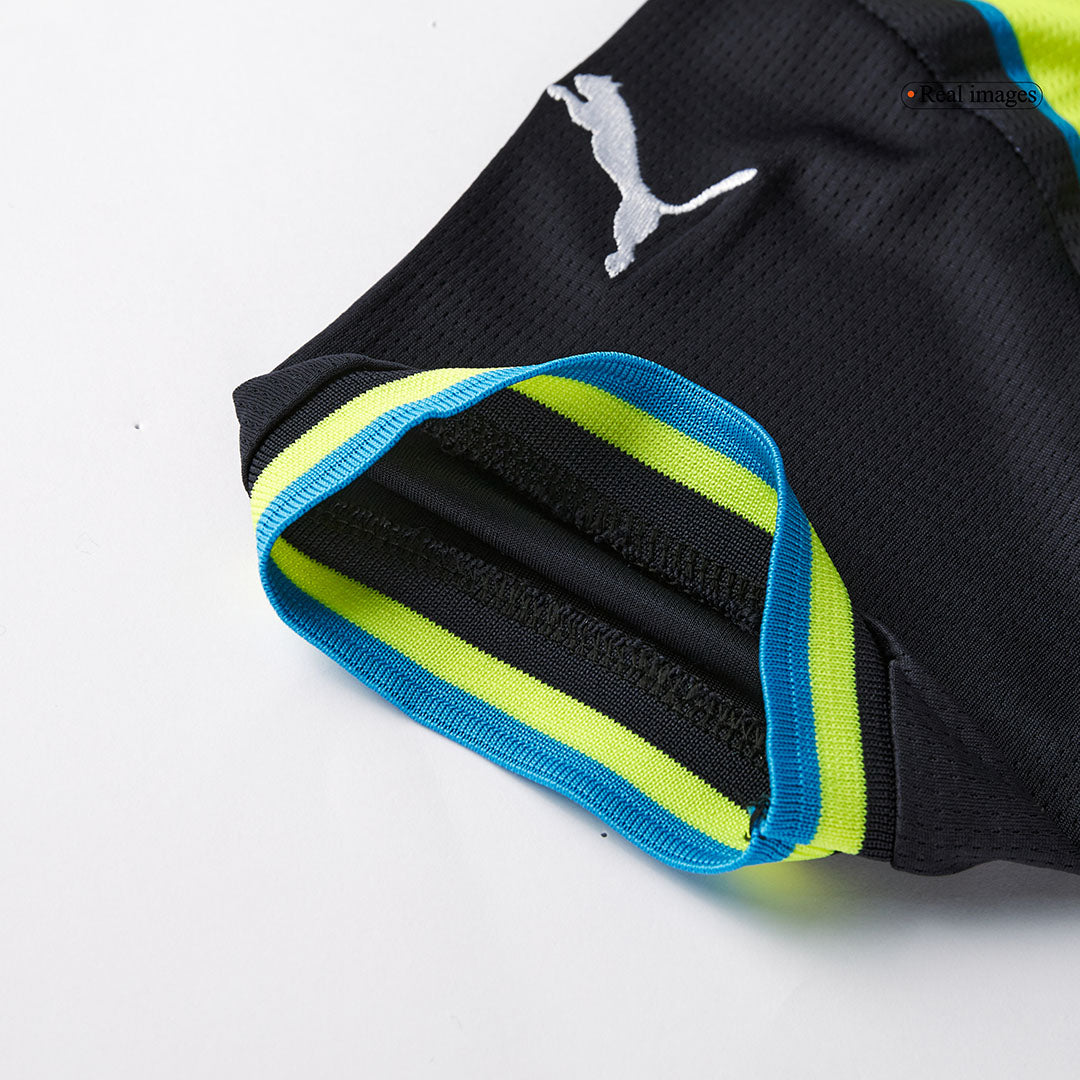 Kid's Manchester City Away Soccer Jersey Kit(Jersey+Shorts+Socks) 2024/25 footmaillots.fr