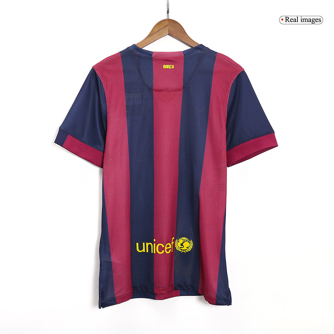Retro Suárez #9 2014/15 Barcelona Home Soccer Jersey footmaillots.fr