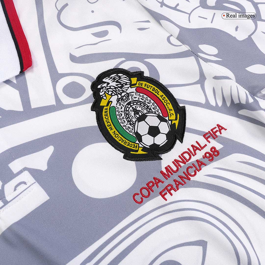 Mexico Away Retro Soccer Jersey 1998 footmaillots.fr