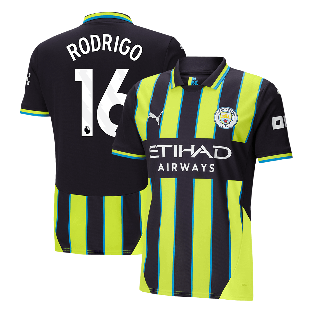 RODRIGO #16 Manchester City Away Soccer Jersey 2024/25 footmaillots.fr