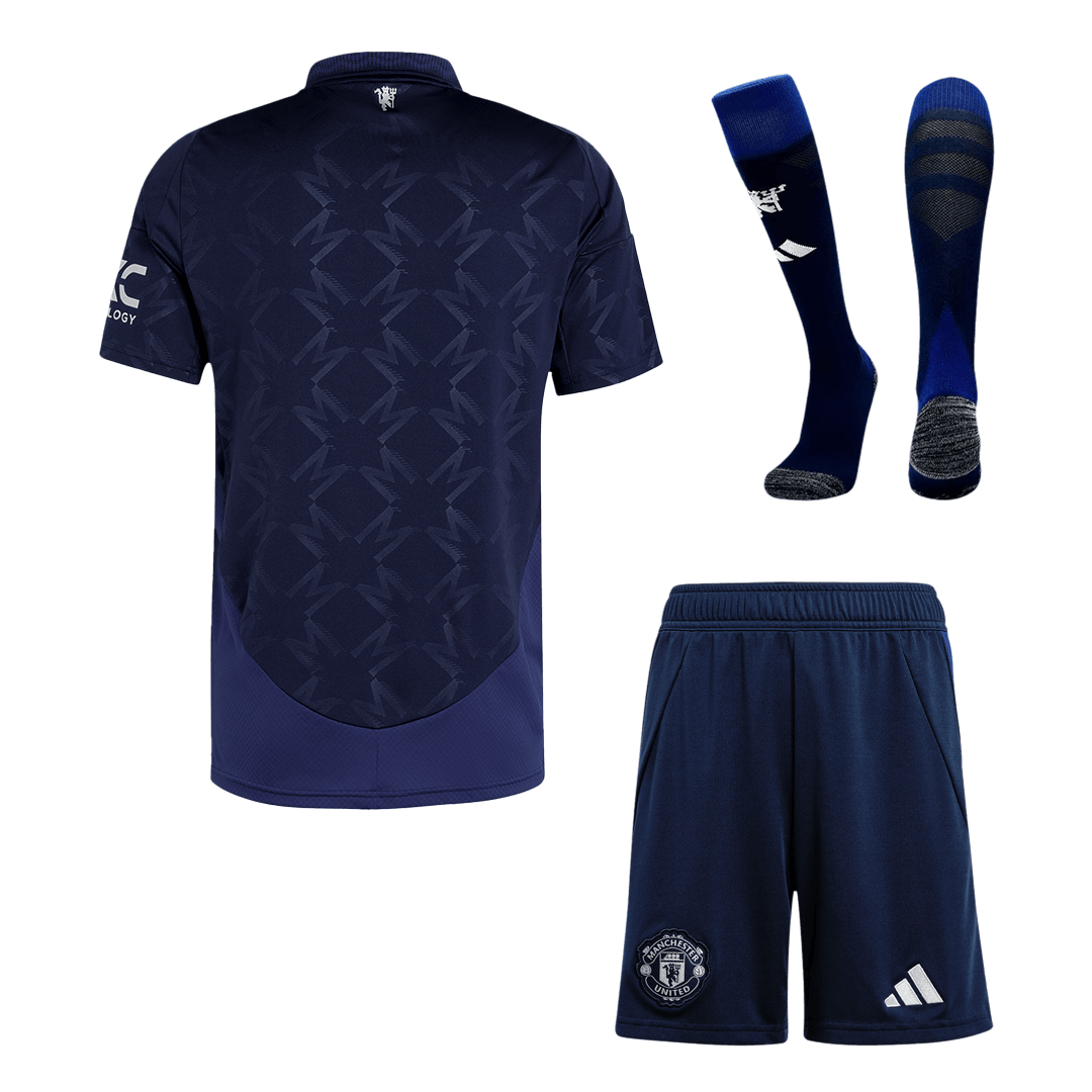 Manchester United Away Soccer Jersey Kit(Jersey+Shorts+Socks) 2024/25 footmaillots.fr