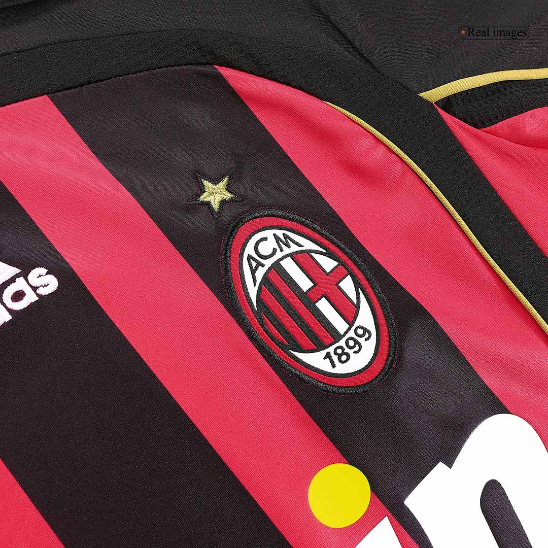 Retro KAKA' #22 2006/07 AC Milan Home Long Sleeve Soccer Jersey footmaillots.fr