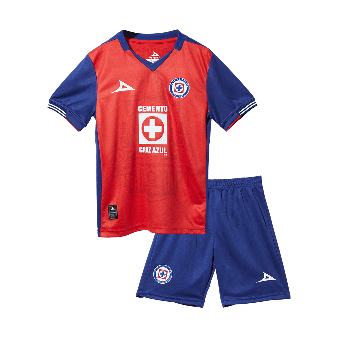 Kid's Cruz Azul Third Away Soccer Jersey Kit(Jersey+Shorts) 2024/25 footmaillots.fr