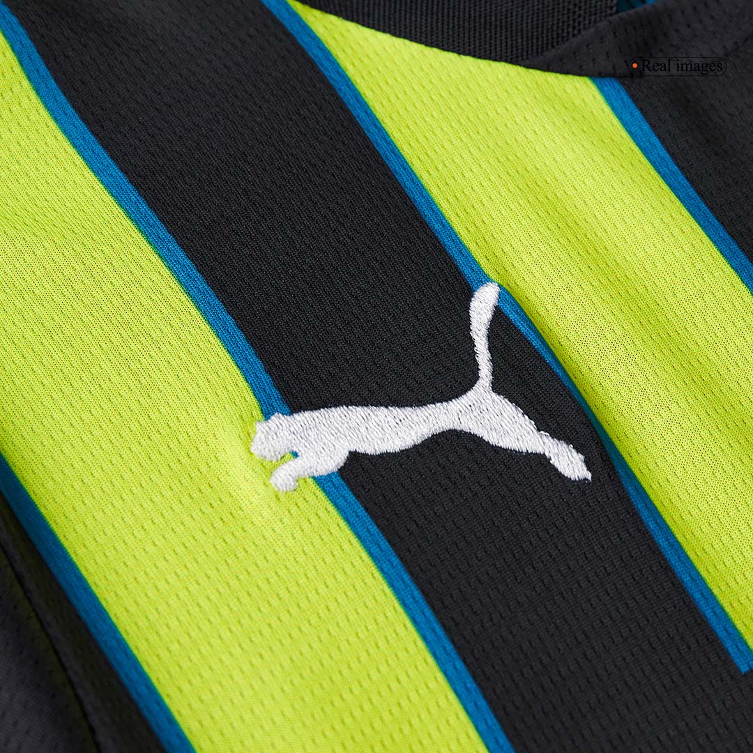 Kid's Manchester City Away Soccer Jersey Kit(Jersey+Shorts+Socks) 2024/25 footmaillots.fr