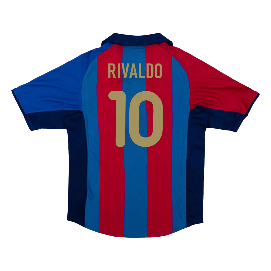 Retro RIVALDO #10 2001/02 Barcelona Home Soccer Jersey footmaillots.fr