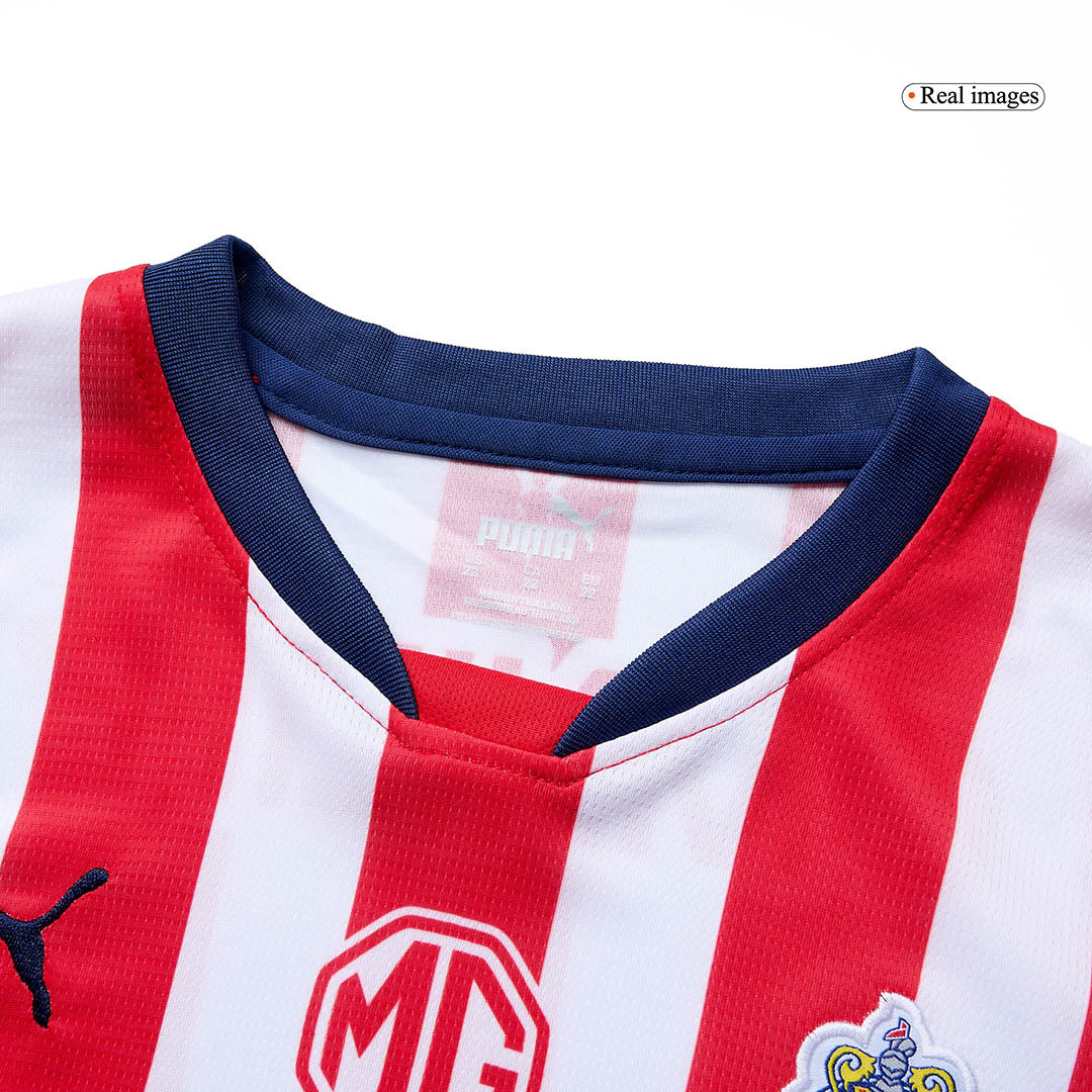 Kid's Chivas Home Soccer Jersey Kit(Jersey+Shorts) 2024/25 footmaillots.fr