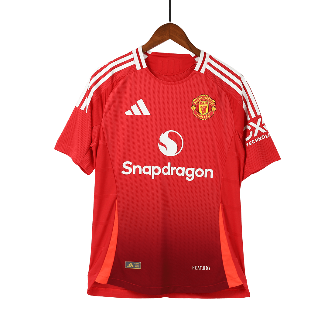Player Version Manchester United Home Soccer Jersey Kit(Jersey+Shorts) 2024/25 footmaillots.fr