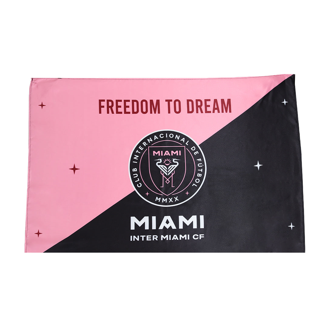 Inter Miami CF Soccer Flag Pink&Black footmaillots.fr