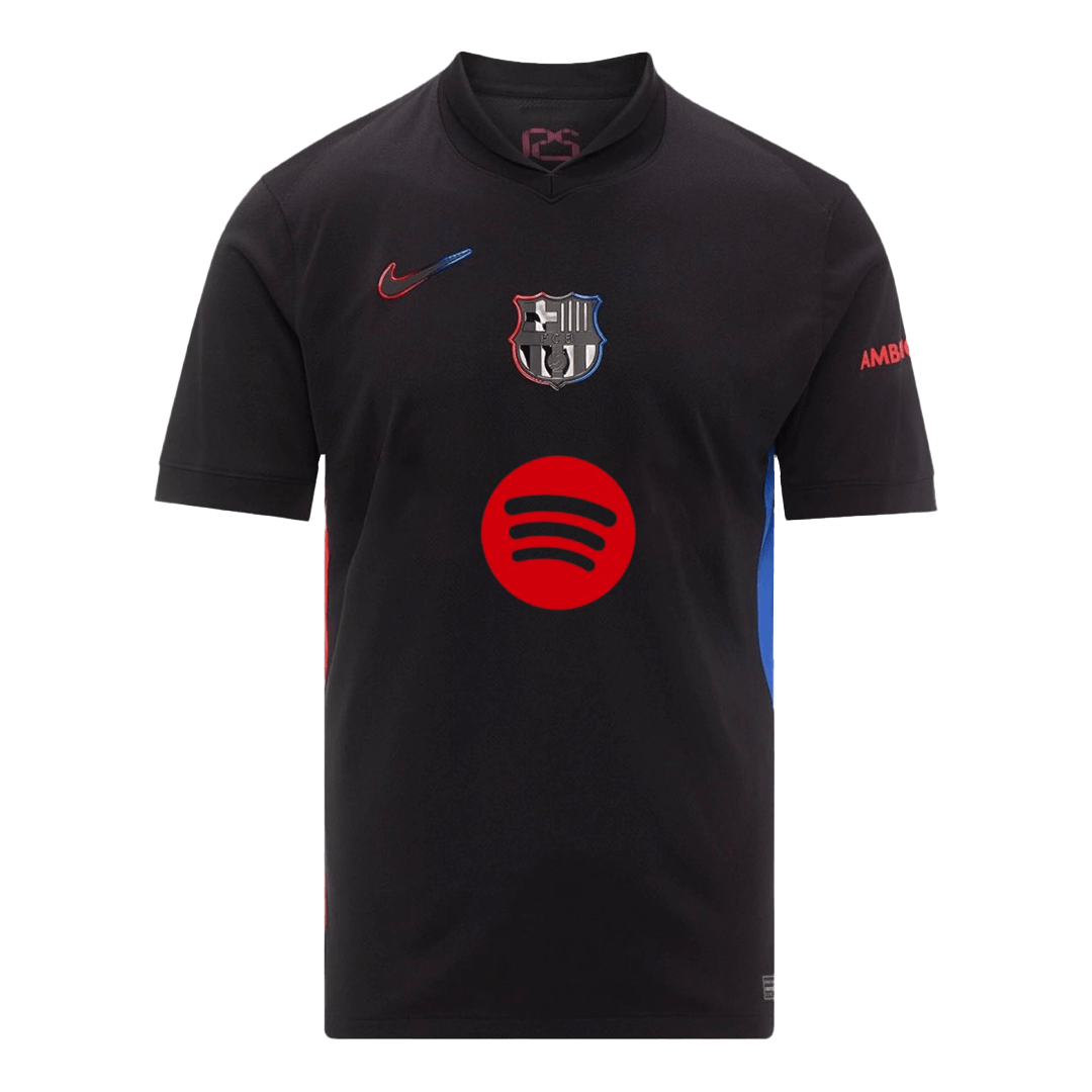 Barcelona Away Soccer Jersey 2024/25 - Spotify Logo Without Text footmaillots.fr
