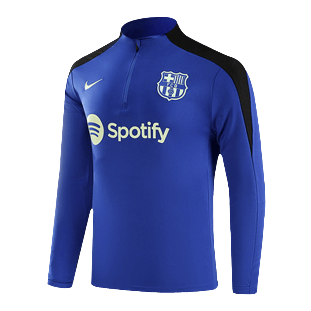 Kid's Barcelona Zipper Sweatshirt Kit(Top+Pants) 2024/25 footmaillots.fr