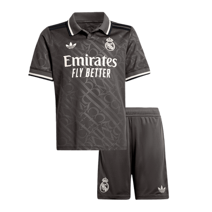 Kid's Real Madrid Third Away  Soccer Jersey Kit(Jersey+Shorts) 2024/25 footmaillots.fr