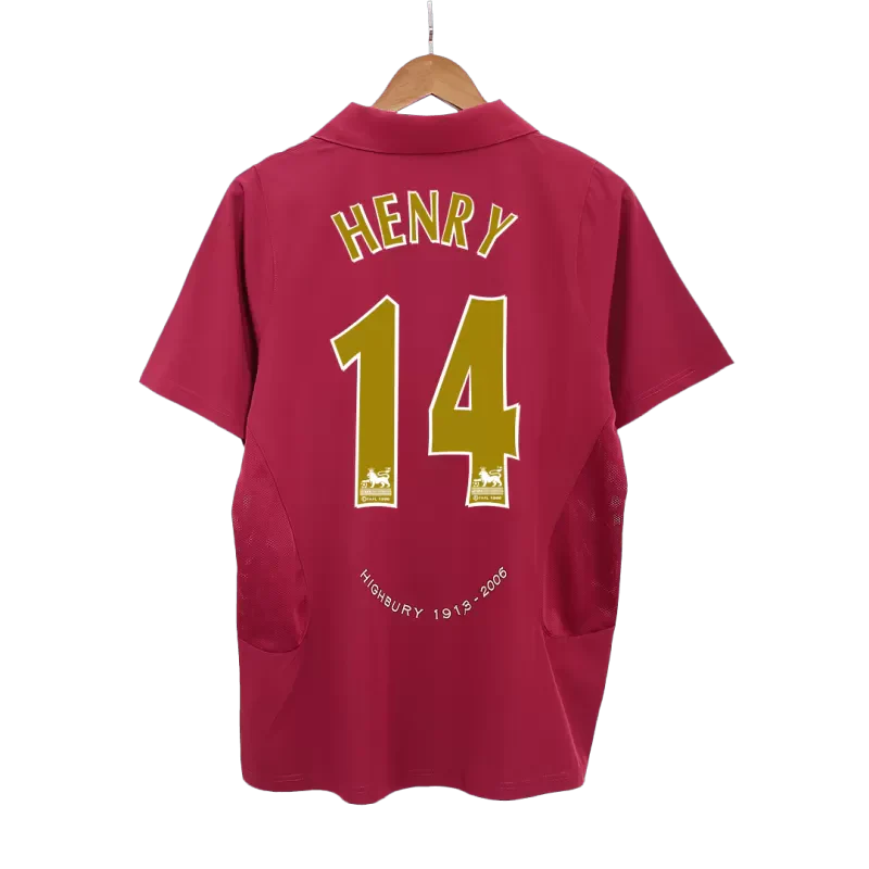 Retro HENRY #14 2005/06 Arsenal Home  Soccer Jersey footmaillots.fr