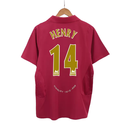 Retro HENRY #14 2005/06 Arsenal Home  Soccer Jersey footmaillots.fr