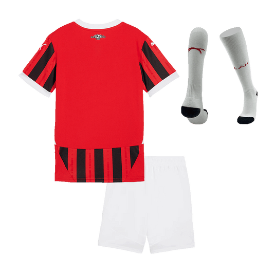 Kid's AC Milan Home  Soccer Jersey Kit(Jersey+Shorts+Socks) 2024/25 footmaillots.fr