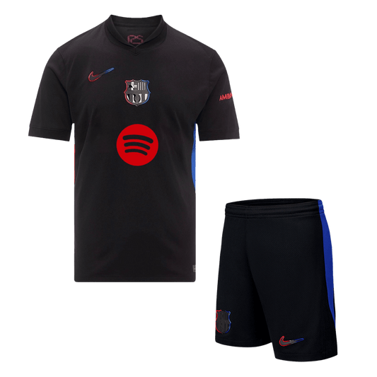 Barcelona Away  Soccer Jersey Kit(Jersey+Shorts) 2024/25 - Spotify Logo Without Text footmaillots.fr