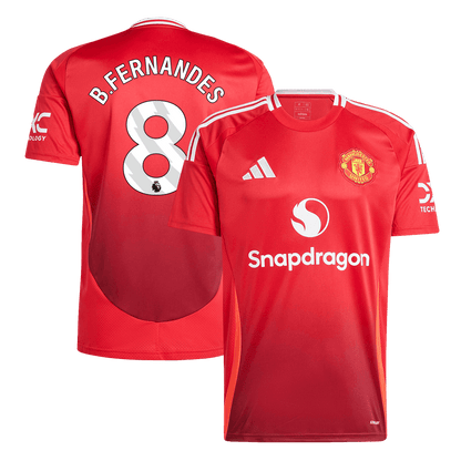 B.FERNANDES #8 Manchester United Home  Soccer Jersey 2024/25 footmaillots.fr