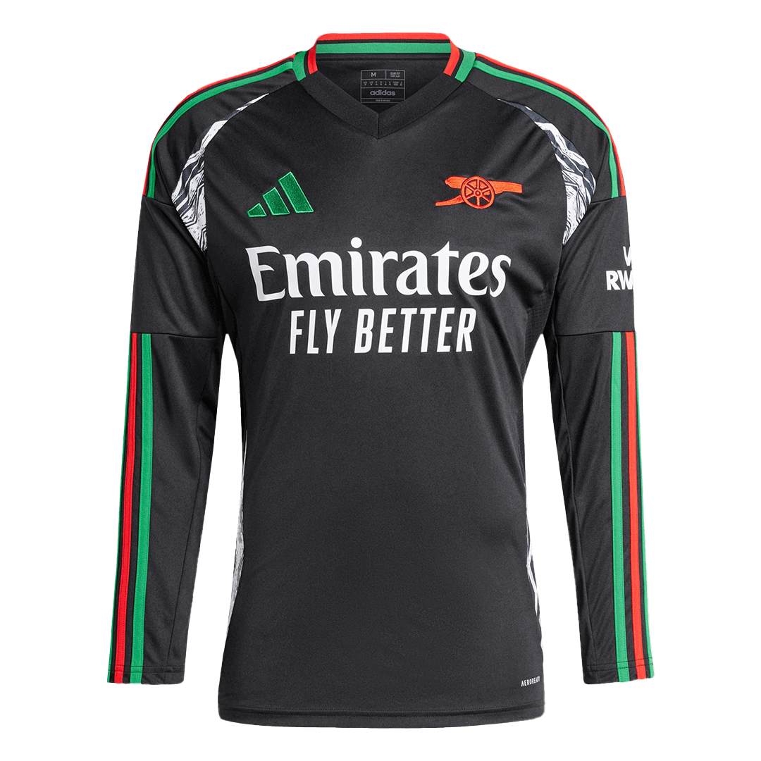 Arsenal Away Long Sleeve  Soccer Jersey 2024/25 footmaillots.fr