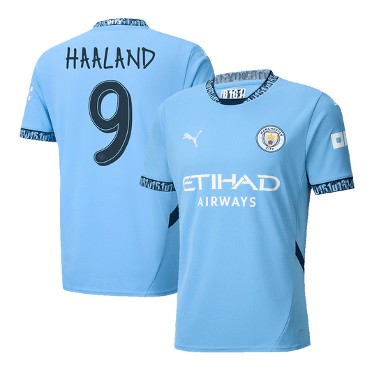 HAALAND #9 Manchester City Home  Soccer Jersey 2024/25 - UCL footmaillots.fr