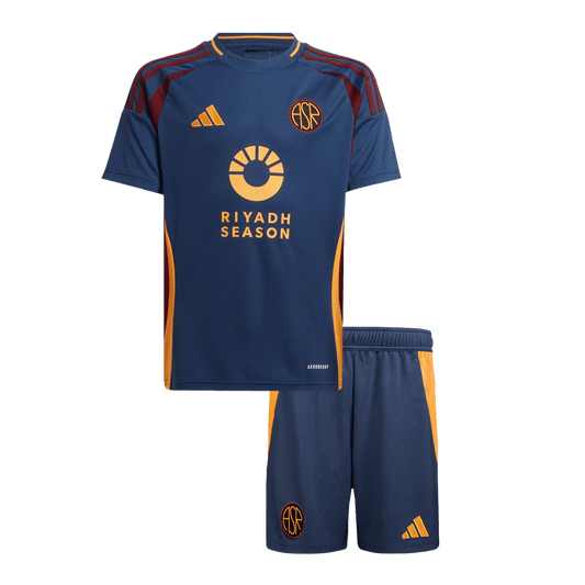 Kid's Roma Third Away  Soccer Jersey Kit(Jersey+Shorts) 2024/25 footmaillots.fr
