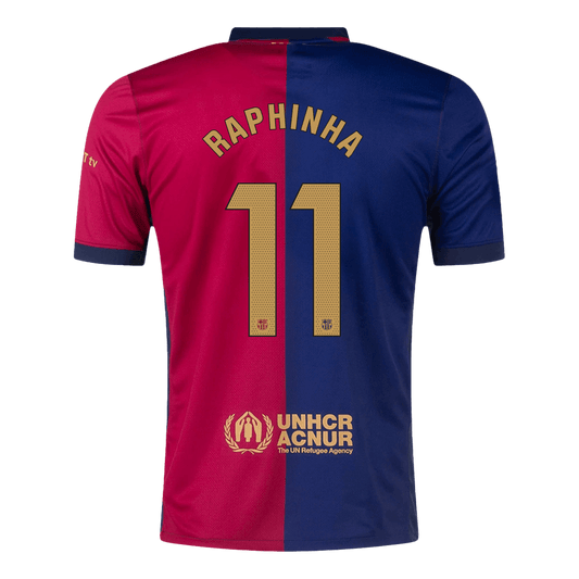 RAPHINHA #11 Barcelona Home  Soccer Jersey 2024/25 footmaillots.fr