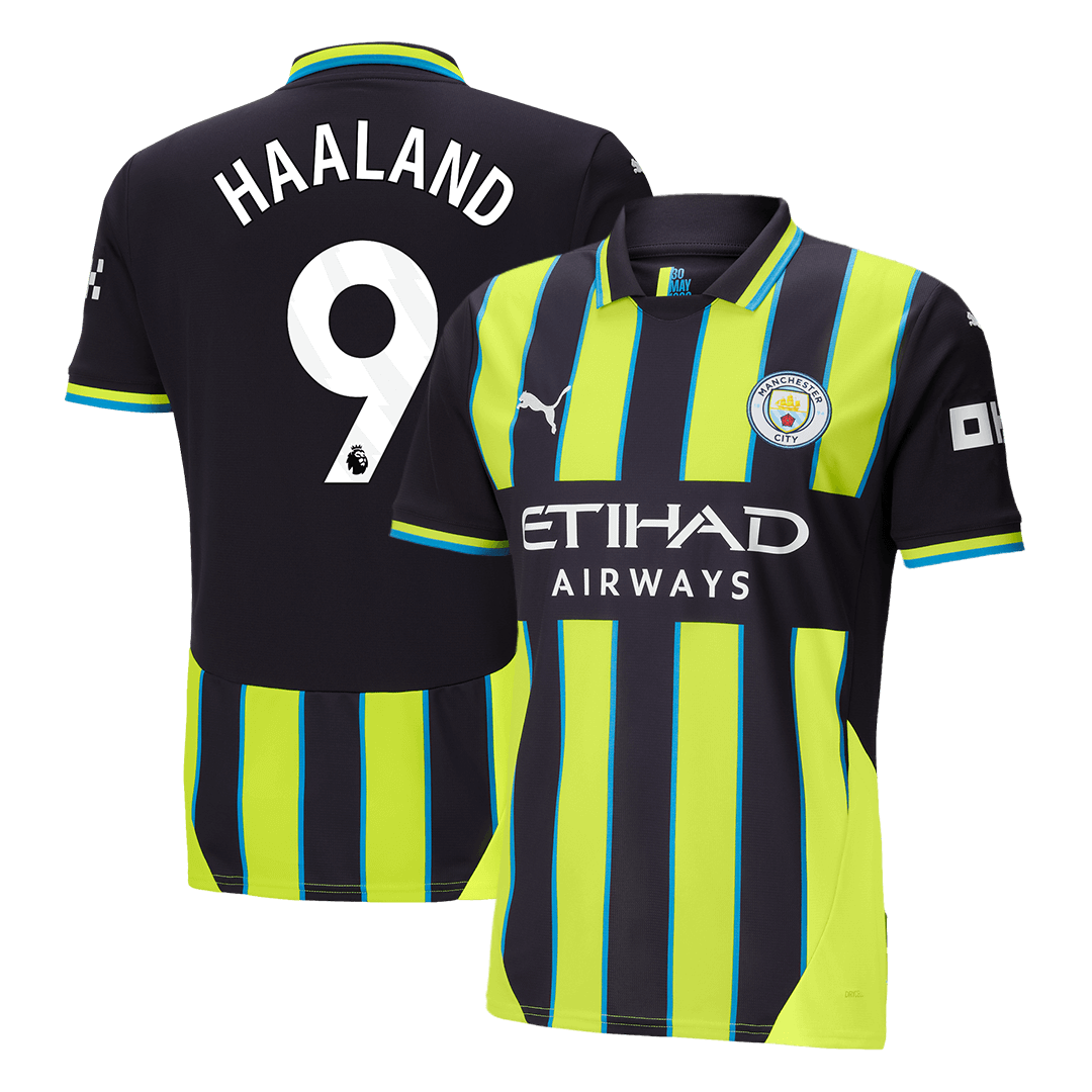 HAALAND #9 Manchester City Away  Soccer Jersey 2024/25 footmaillots.fr