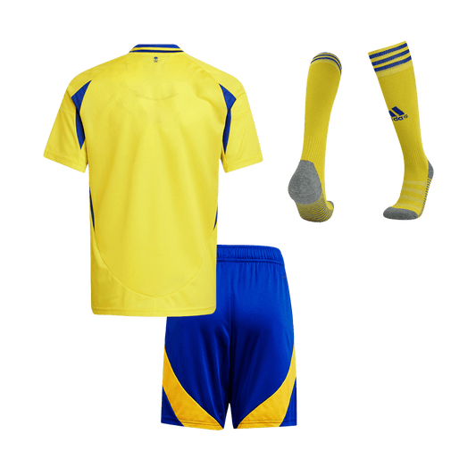 Kid's Al Nassr Home  Soccer Jersey Kit(Jersey+Shorts+Socks) 2024/25 footmaillots.fr