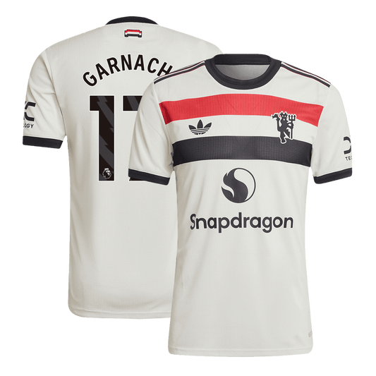 Player Version GARNACHO #17 Manchester United Third Away  Soccer Jersey 2024/25 footmaillots.fr