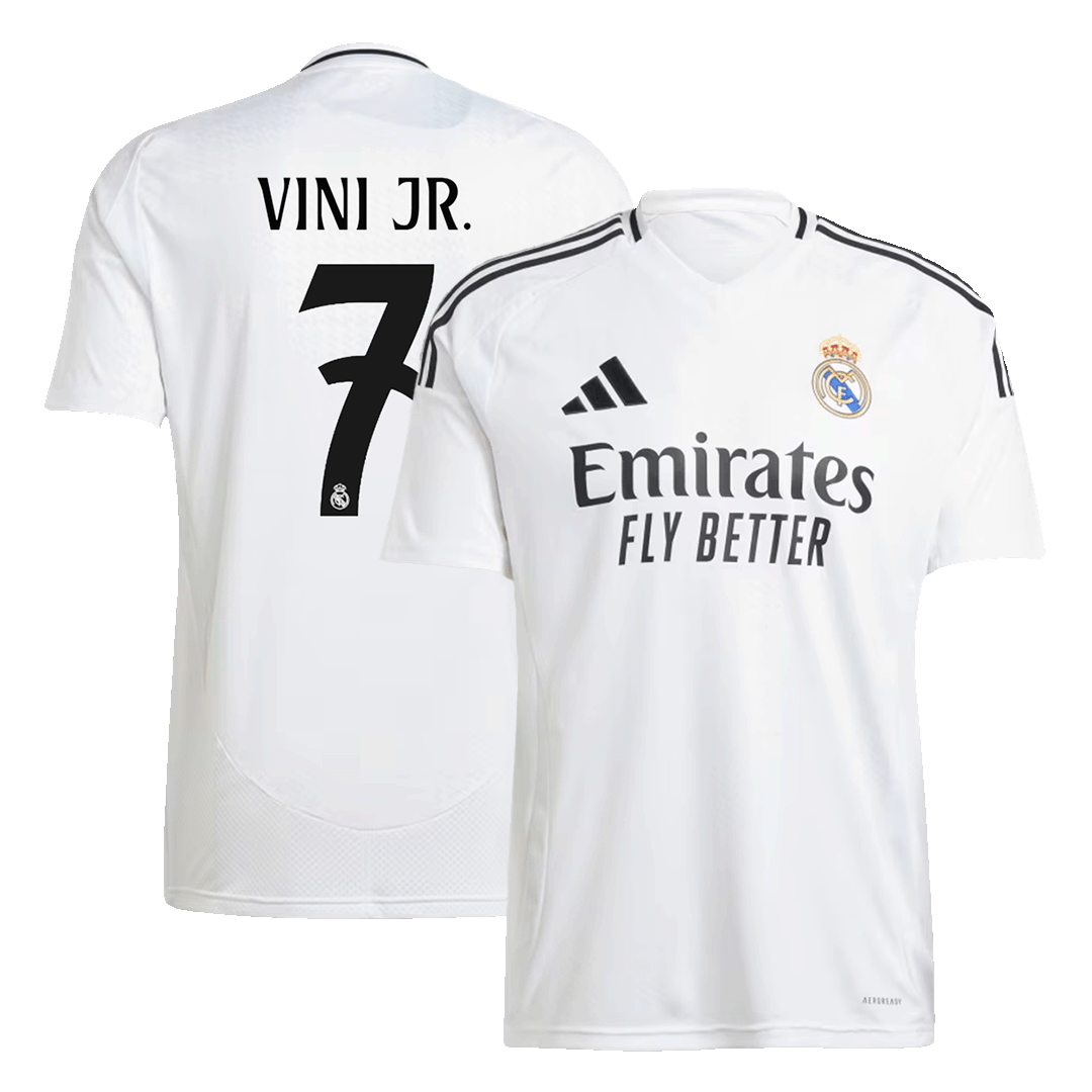 VINI JR. #7 Real Madrid Home  Soccer Jersey 2024/25 footmaillots.fr