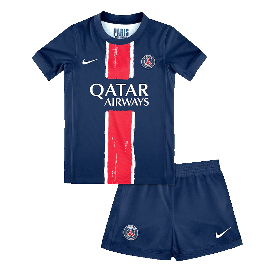 Kid's PSG Home Soccer Jersey Kit(Jersey+Shorts) 2024/25 footmaillots.fr