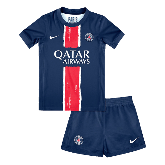 Kid's PSG Home Soccer Jersey Kit(Jersey+Shorts) 2024/25 footmaillots.fr