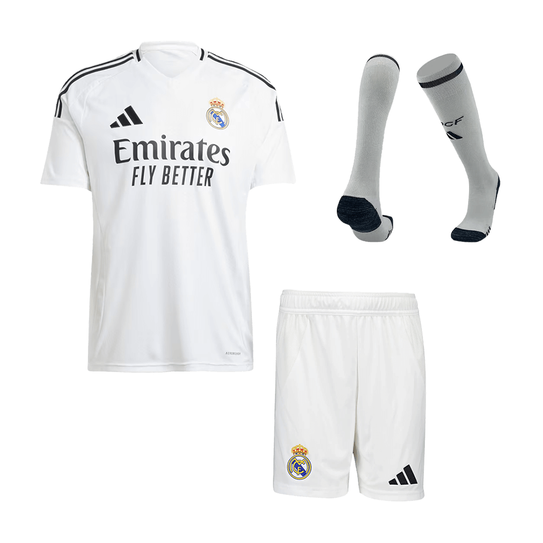 Real Madrid Home  Soccer Jersey Kit(Jersey+Shorts+Socks) 2024/25 footmaillots.fr