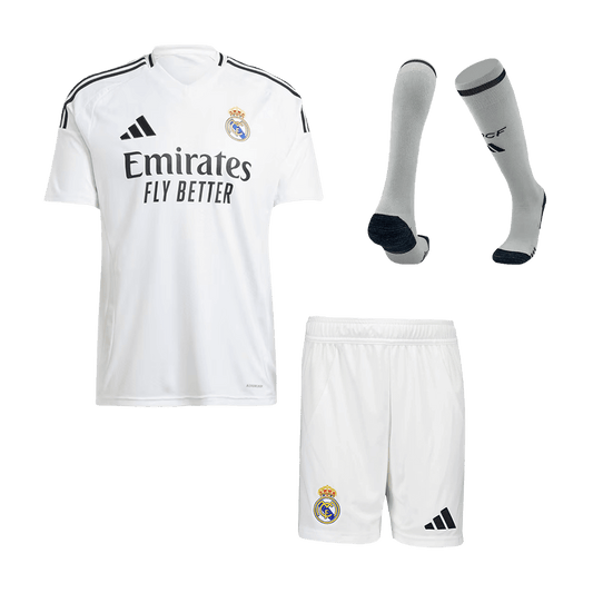 Real Madrid Home  Soccer Jersey Kit(Jersey+Shorts+Socks) 2024/25 footmaillots.fr