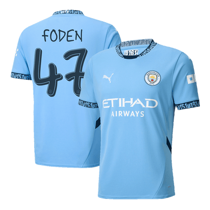 FODEN #47 Manchester City Home  Soccer Jersey 2024/25 - UCL footmaillots.fr