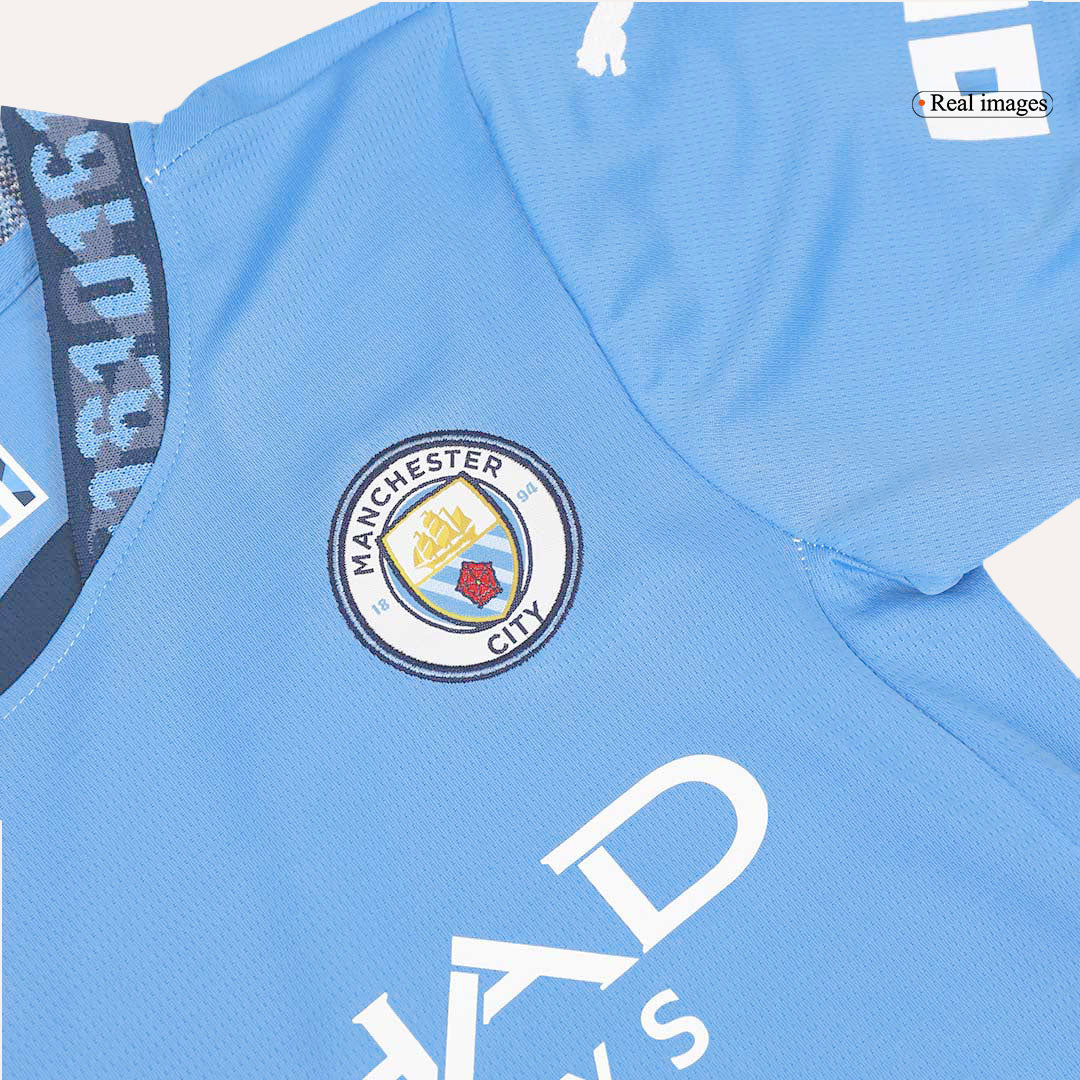 Kid's Manchester City Home  Soccer Jersey Kit(Jersey+Shorts) 2024/25 footmaillots.fr