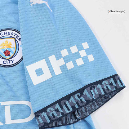 DE BRUYNE #17 Manchester City Home  Soccer Jersey 2024/25 - UCL footmaillots.fr