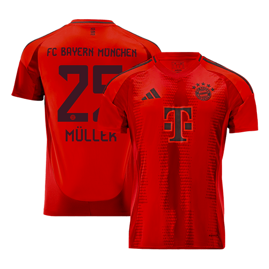 M?LLER #25 Bayern Munich Home  Soccer Jersey 2024/25 footmaillots.fr