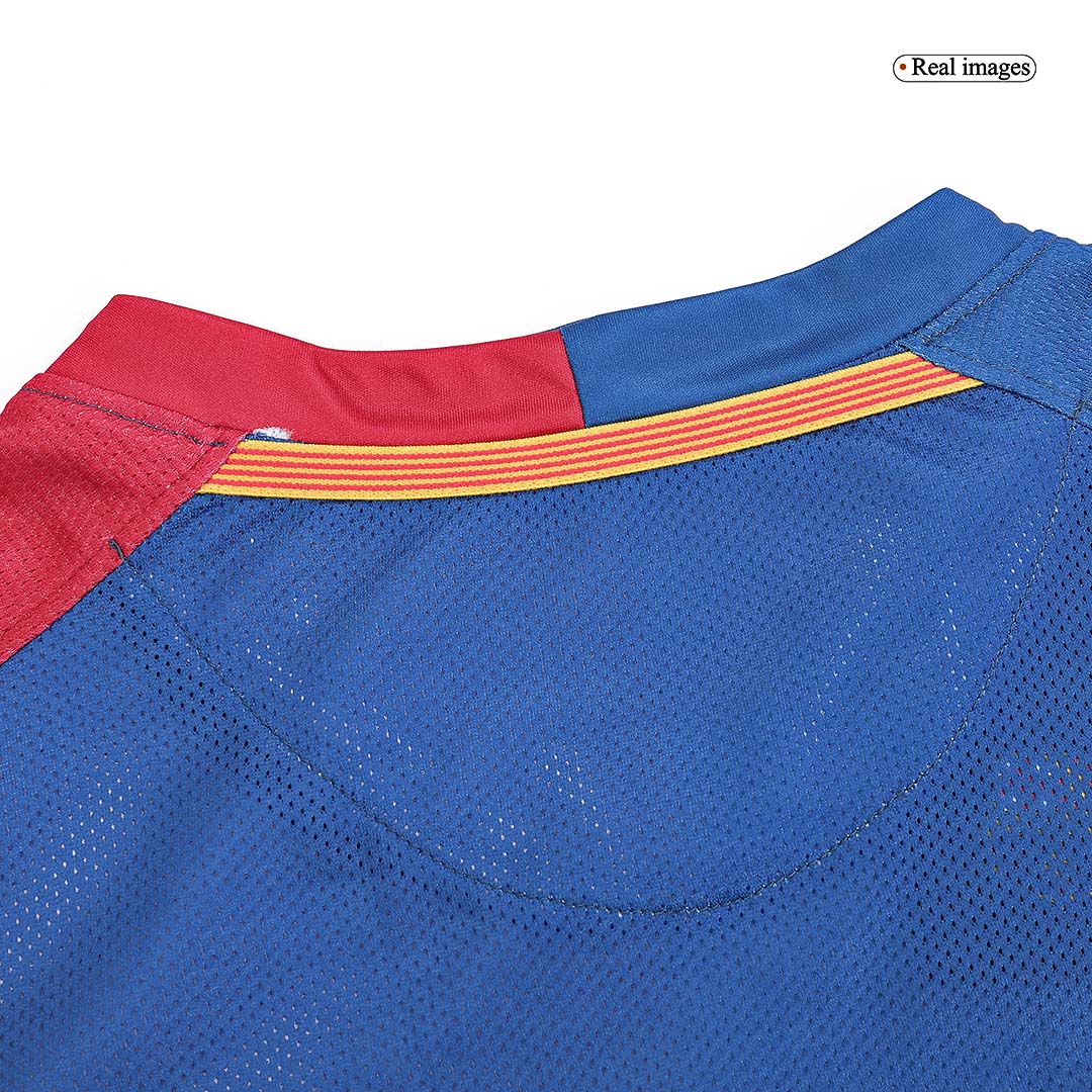 Retro A.INIESTA #8 2008/09 Barcelona Home Long Sleeve  Soccer Jersey- UCL Final footmaillots.fr